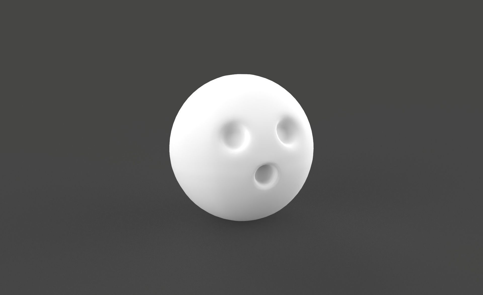 Cartoon Bear Bowling And Ball Bowling Low-poly 3D model_11