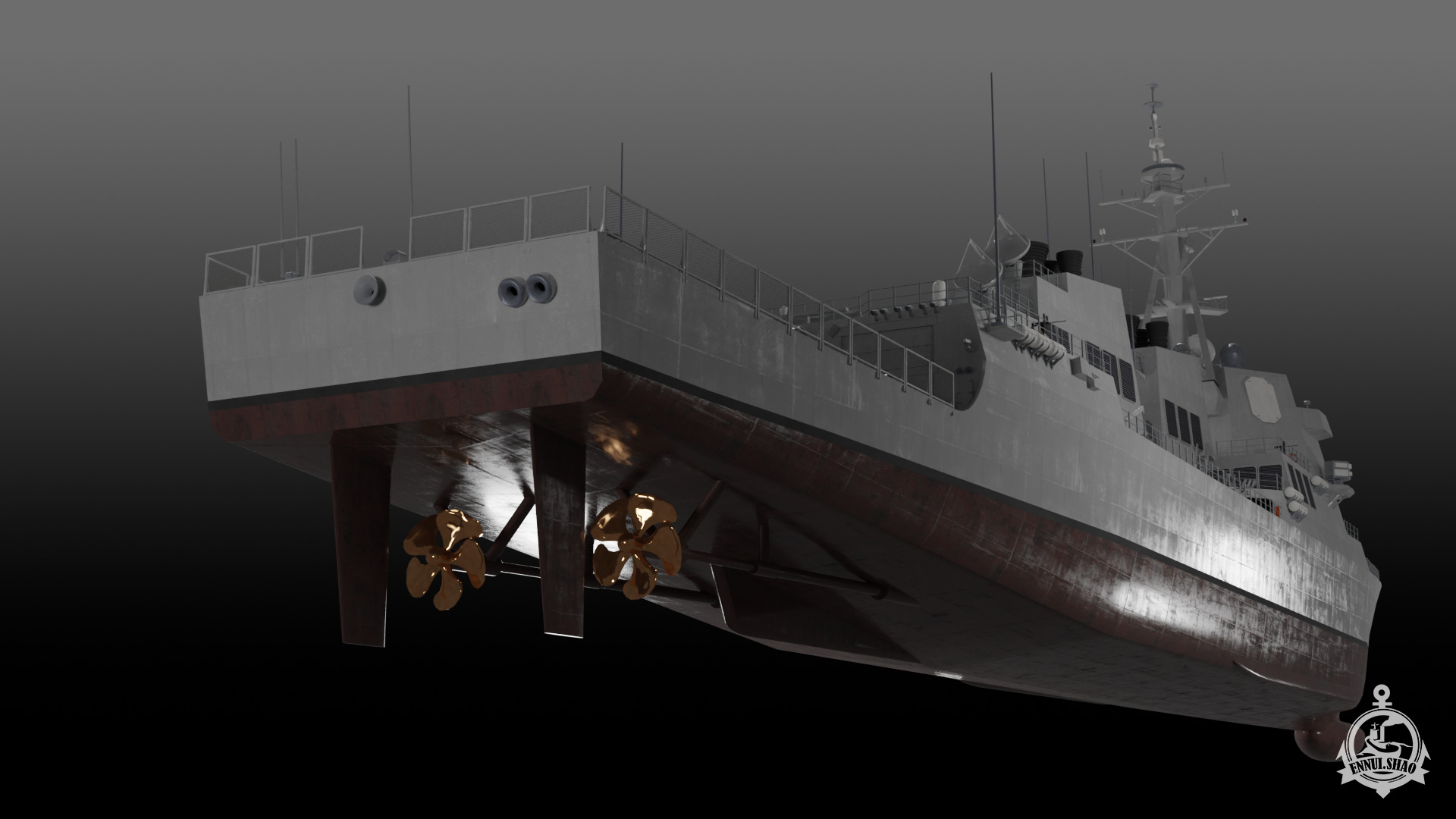USS Winston S Churchill Arleigh Burke Flight IIA 3D model_7