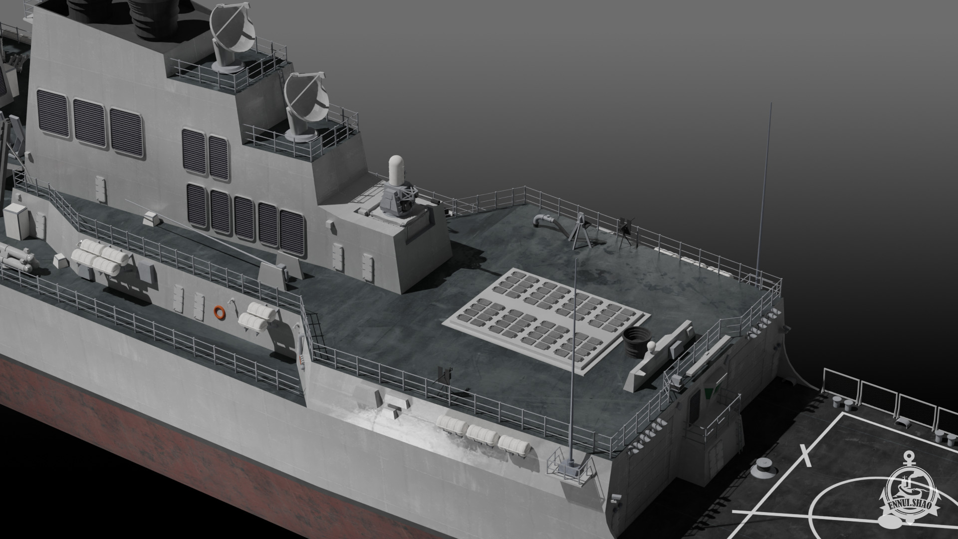 USS Winston S Churchill Arleigh Burke Flight IIA 3D model_14