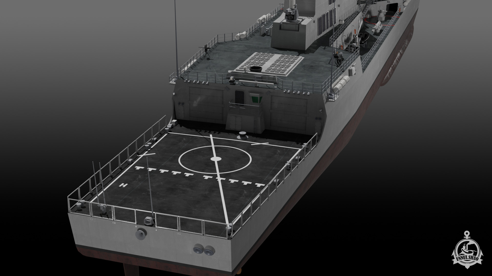 USS Winston S Churchill Arleigh Burke Flight IIA 3D model_13