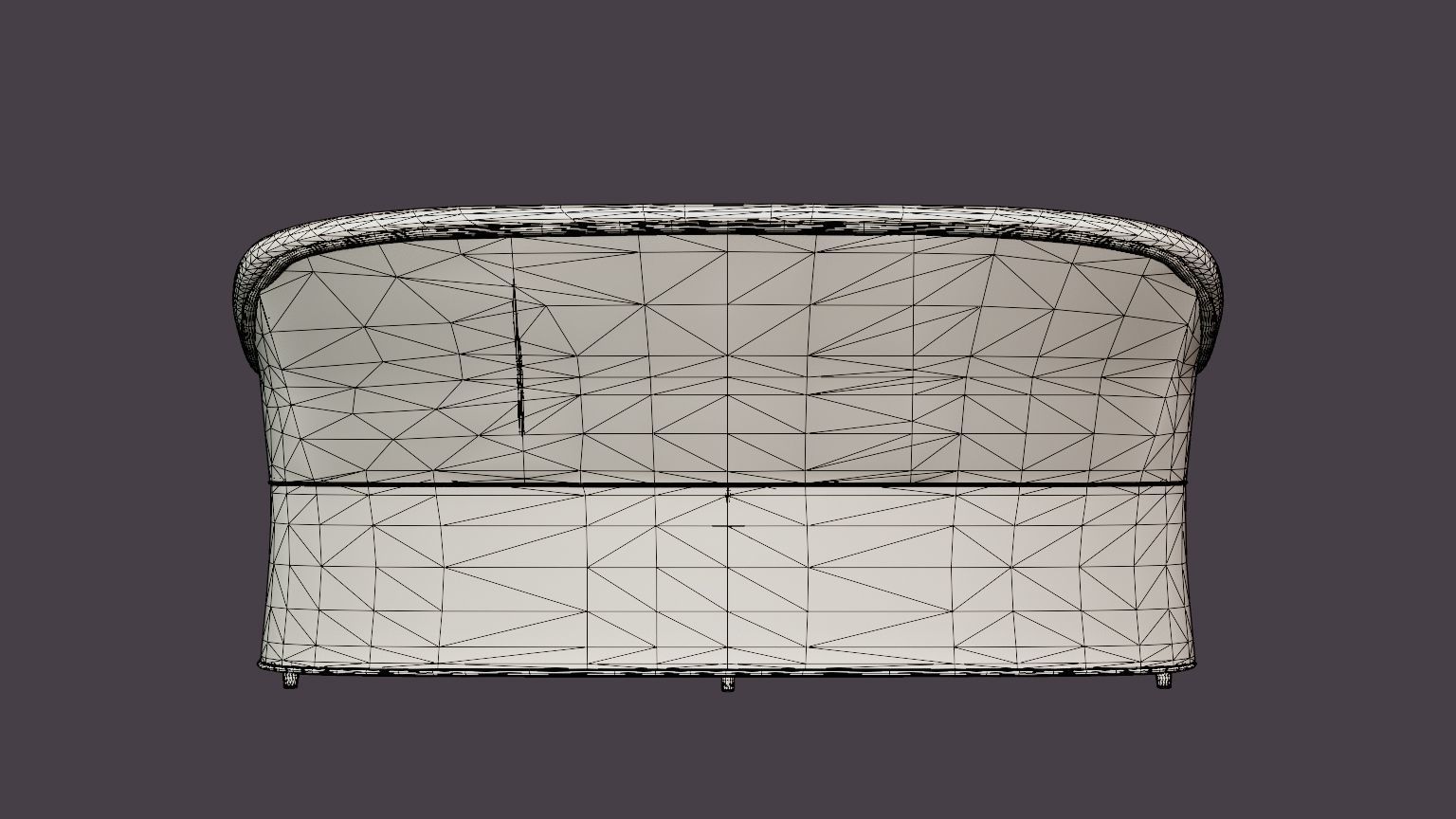 Roma 3-seater sofa Low-poly 3D model_5