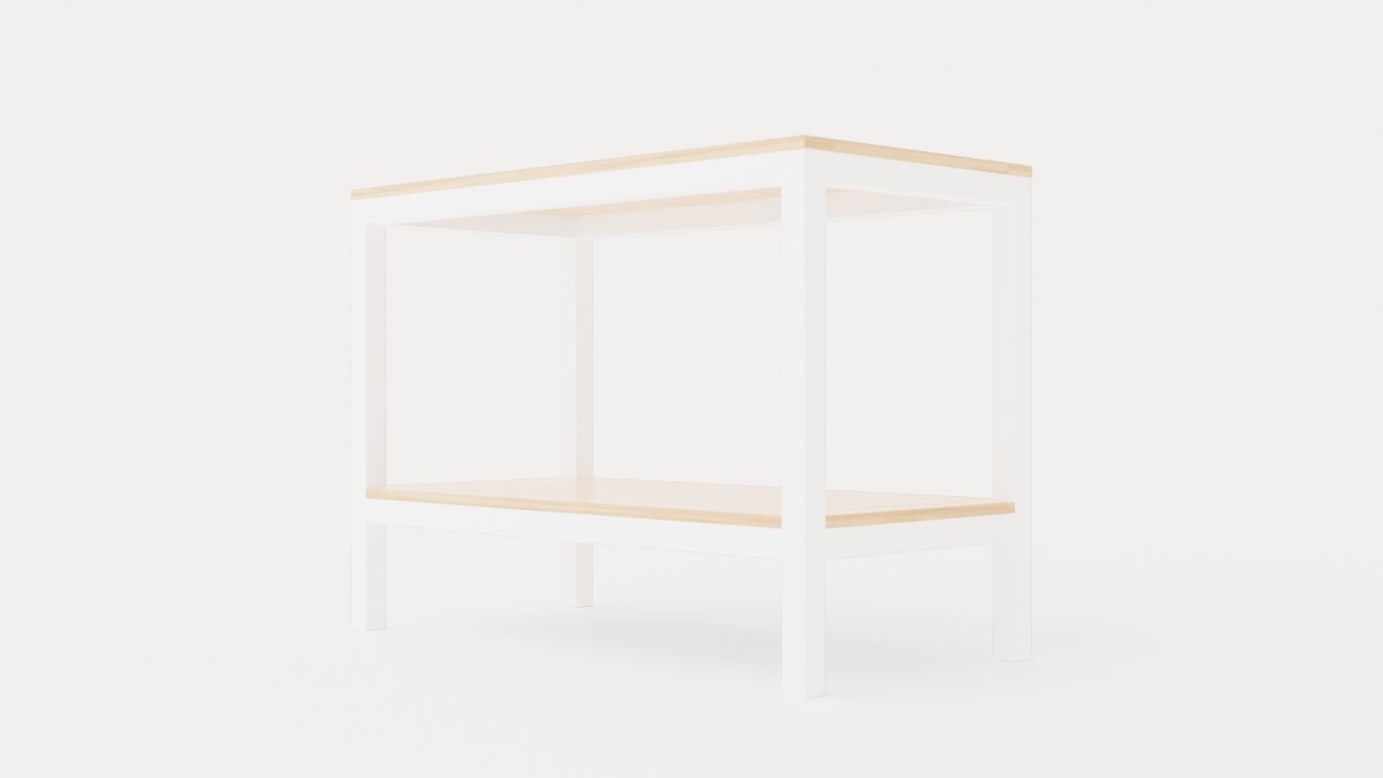 Twin workbench Low-poly 3D model_1