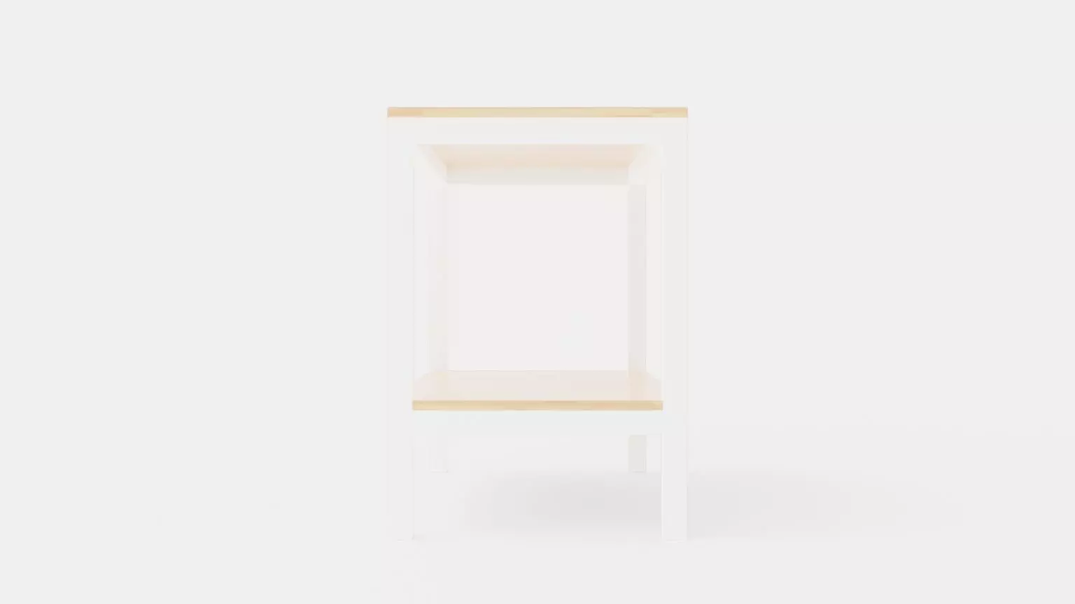 Twin workbench Low-poly 3D model_0