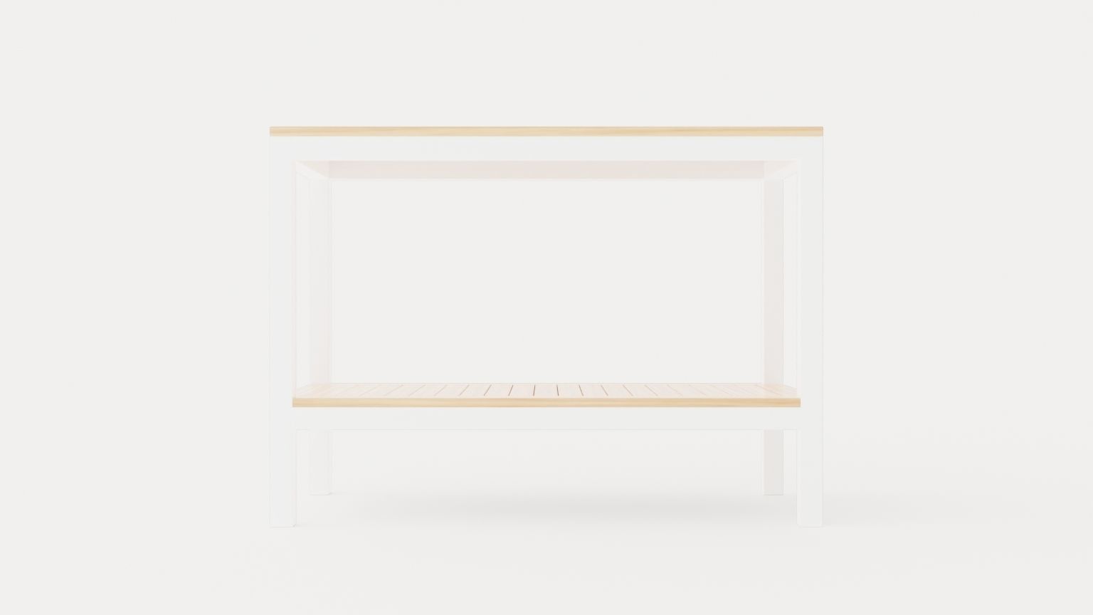 Twin workbench Low-poly 3D model_2