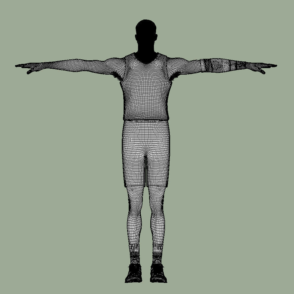T-Pose rigged Tyrese Haliburton Indiana Pacers  3D model_5