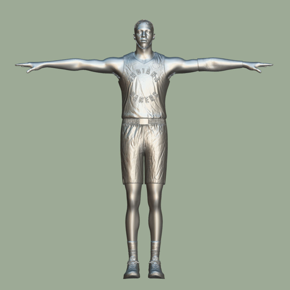 T-Pose rigged Tyrese Haliburton Indiana Pacers  3D model_2