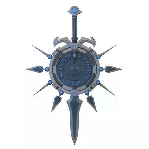 Weapon Asset - Clock Sword weapon Design by winjaydesign 3D model