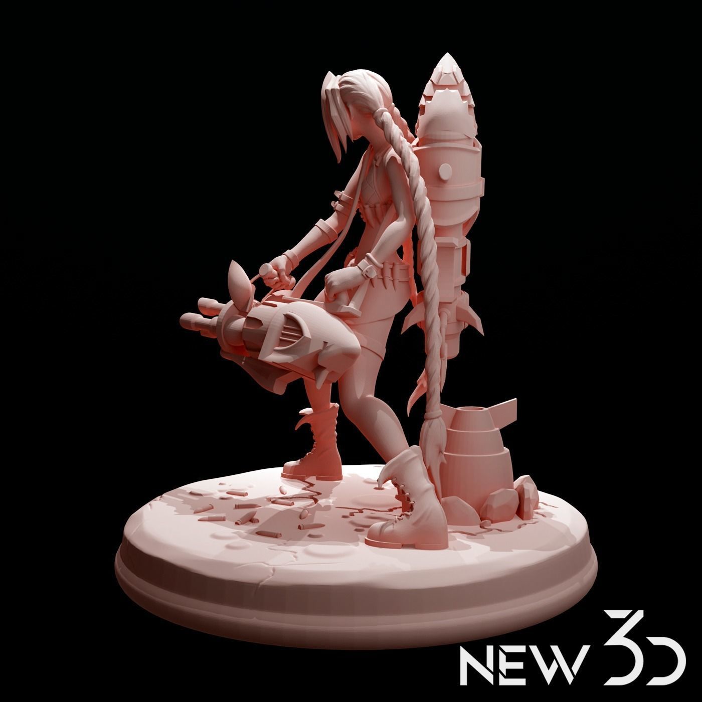 Jinx league of legends 3D print model_3