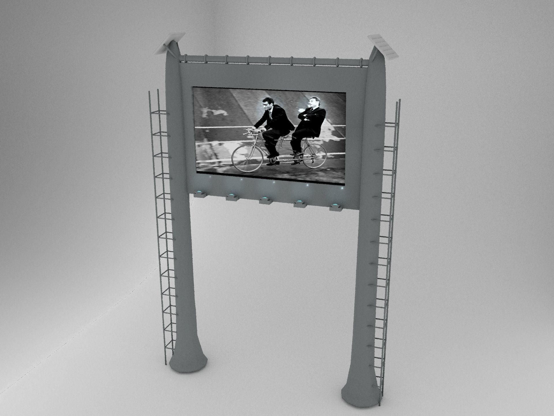 Billboard Low-poly 3D model_1