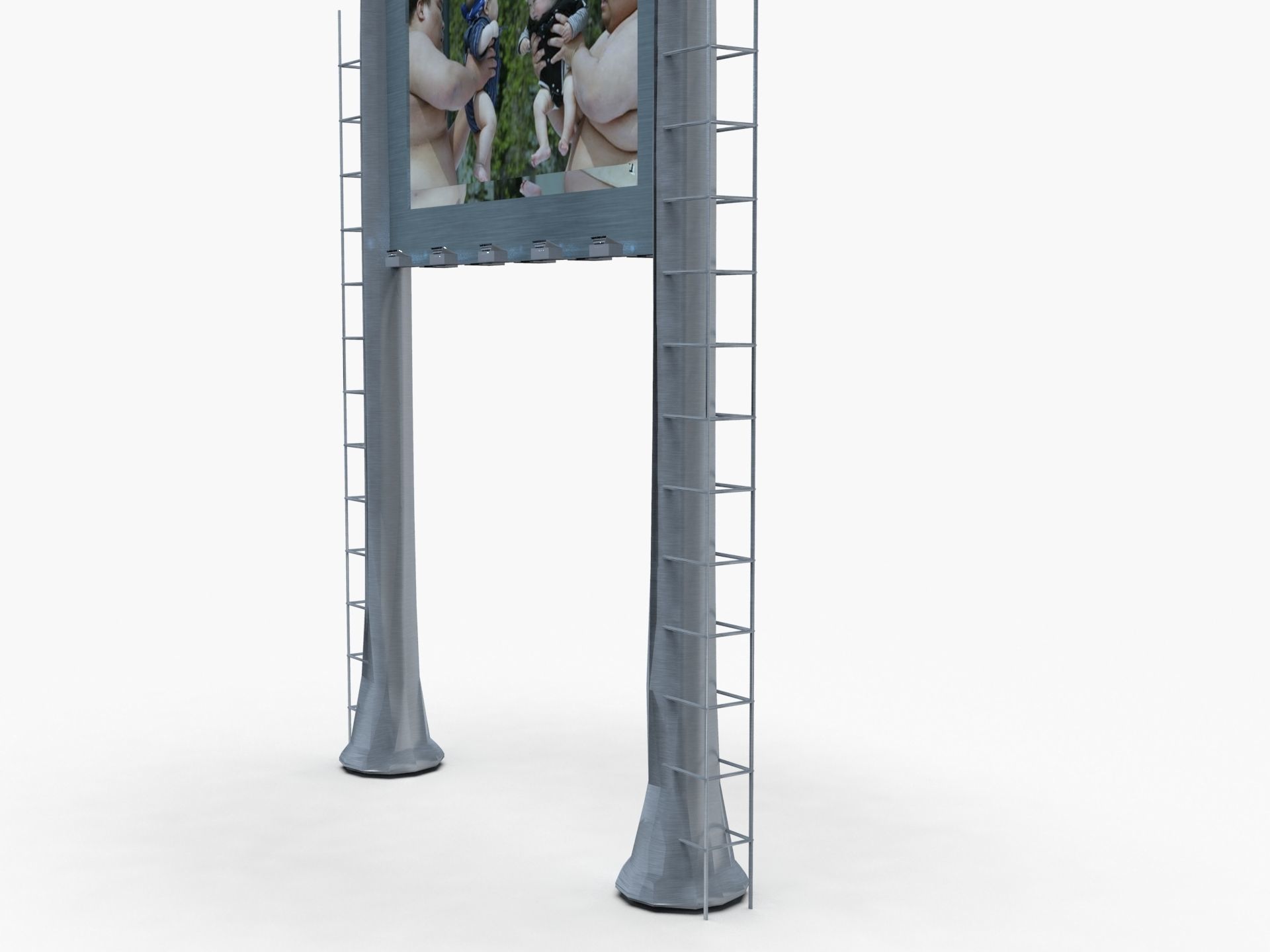 Billboard Low-poly 3D model_5