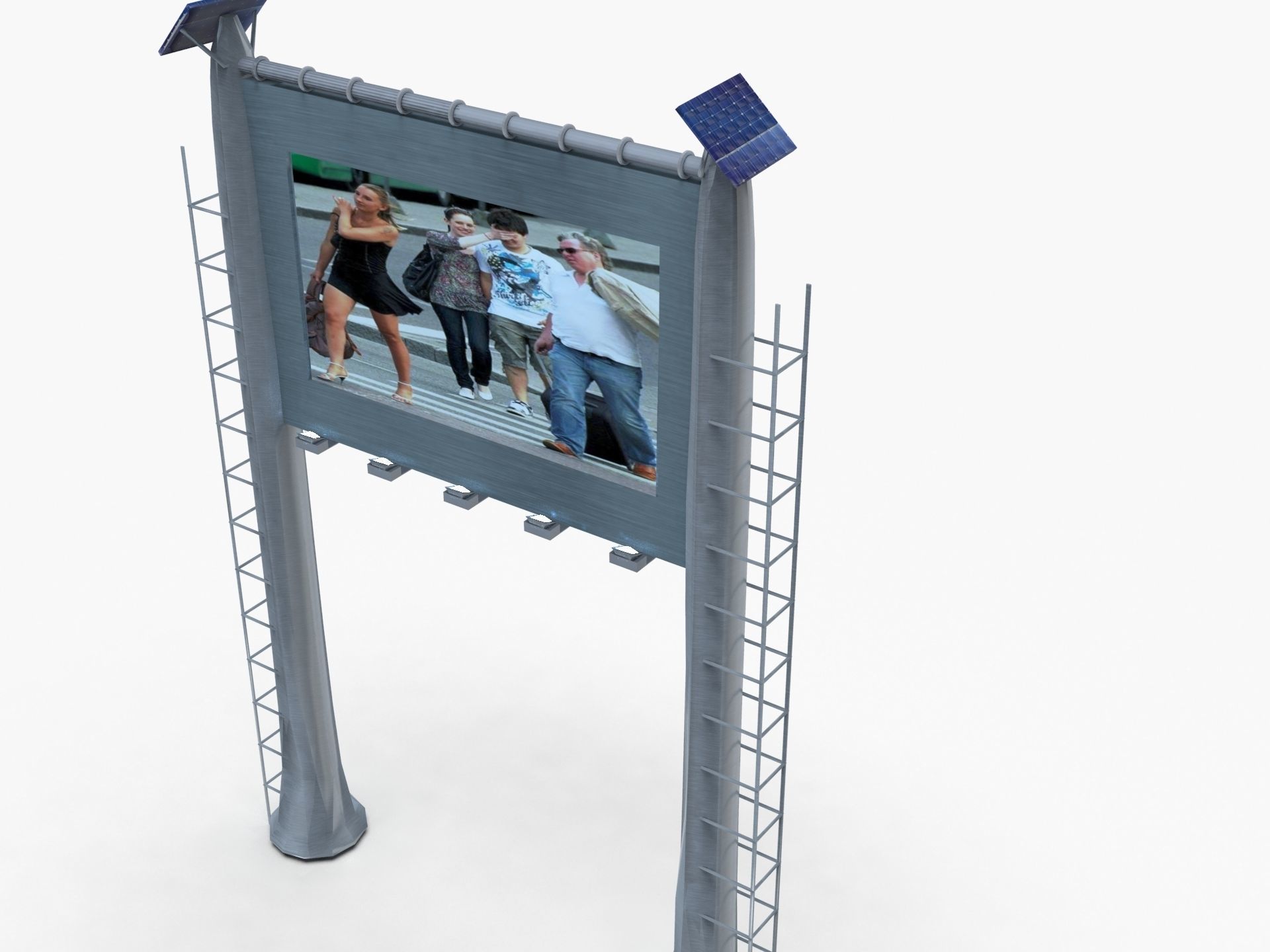 Billboard Low-poly 3D model_7