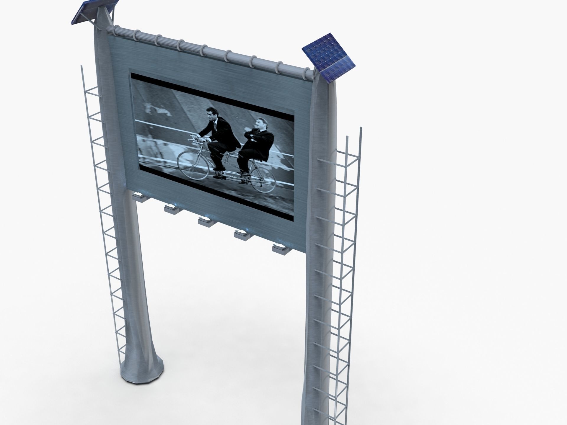 Billboard Low-poly 3D model_6