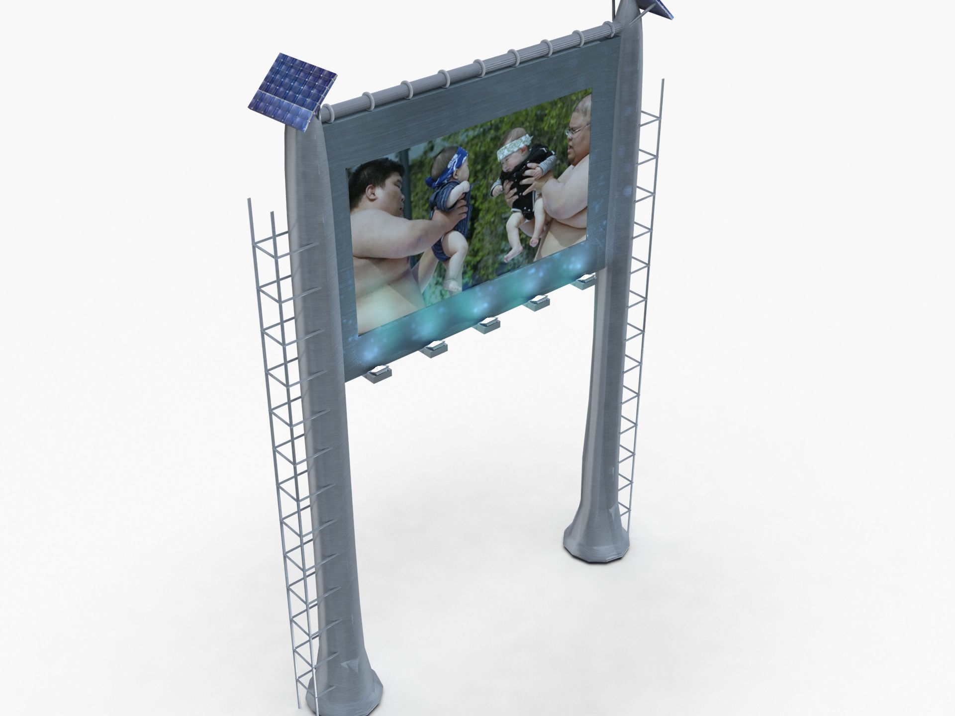 Billboard Low-poly 3D model_2