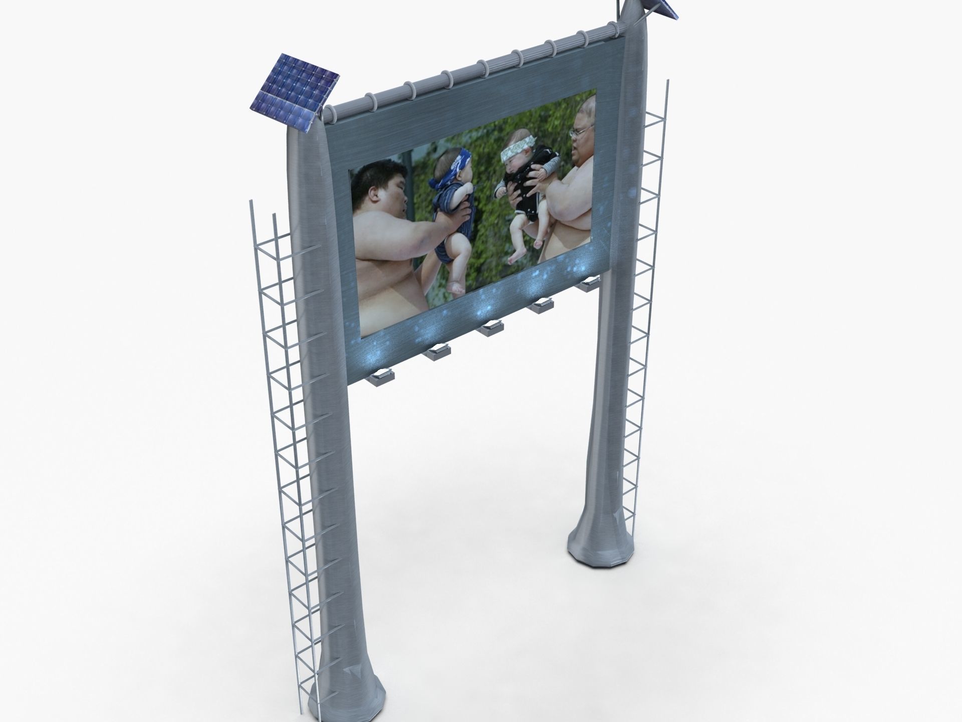 Billboard Low-poly 3D model_3