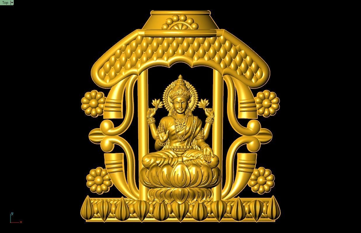 Laxmiji - God - Sculpture - Stl File - 3dm File - Print File 3D 3D print model_2