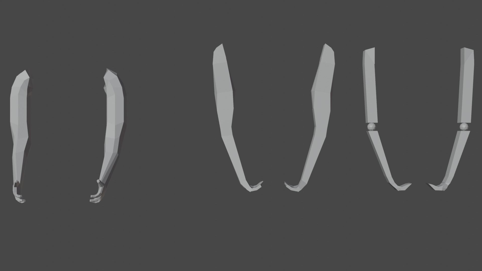 3 IN ONE LowPoly arms Pack ddiffrent level of low-poly arms Low-poly 3D model_5