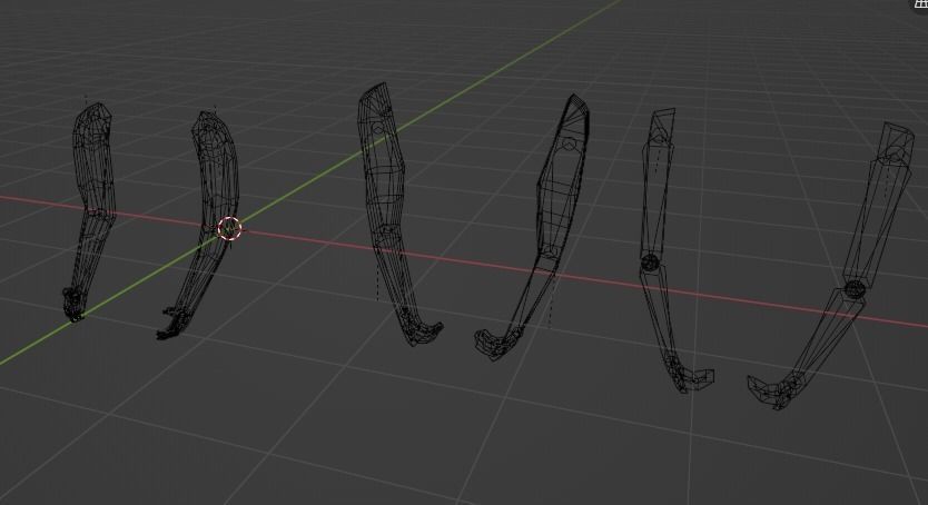 3 IN ONE LowPoly arms Pack ddiffrent level of low-poly arms Low-poly 3D model_9
