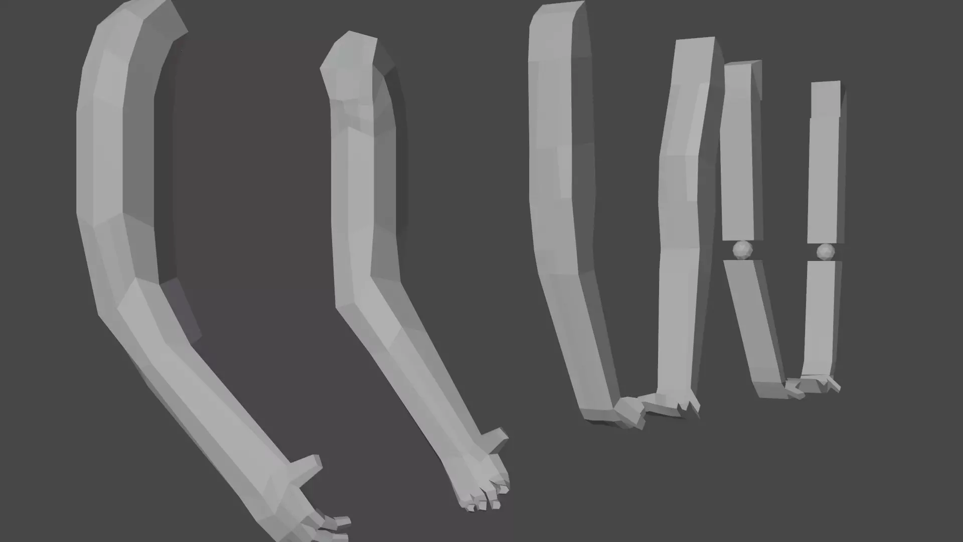 3 IN ONE LowPoly arms Pack ddiffrent level of low-poly arms Low-poly 3D model_0