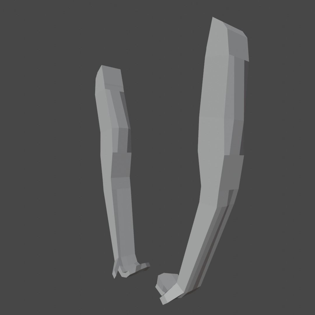 3 IN ONE LowPoly arms Pack ddiffrent level of low-poly arms Low-poly 3D model_7
