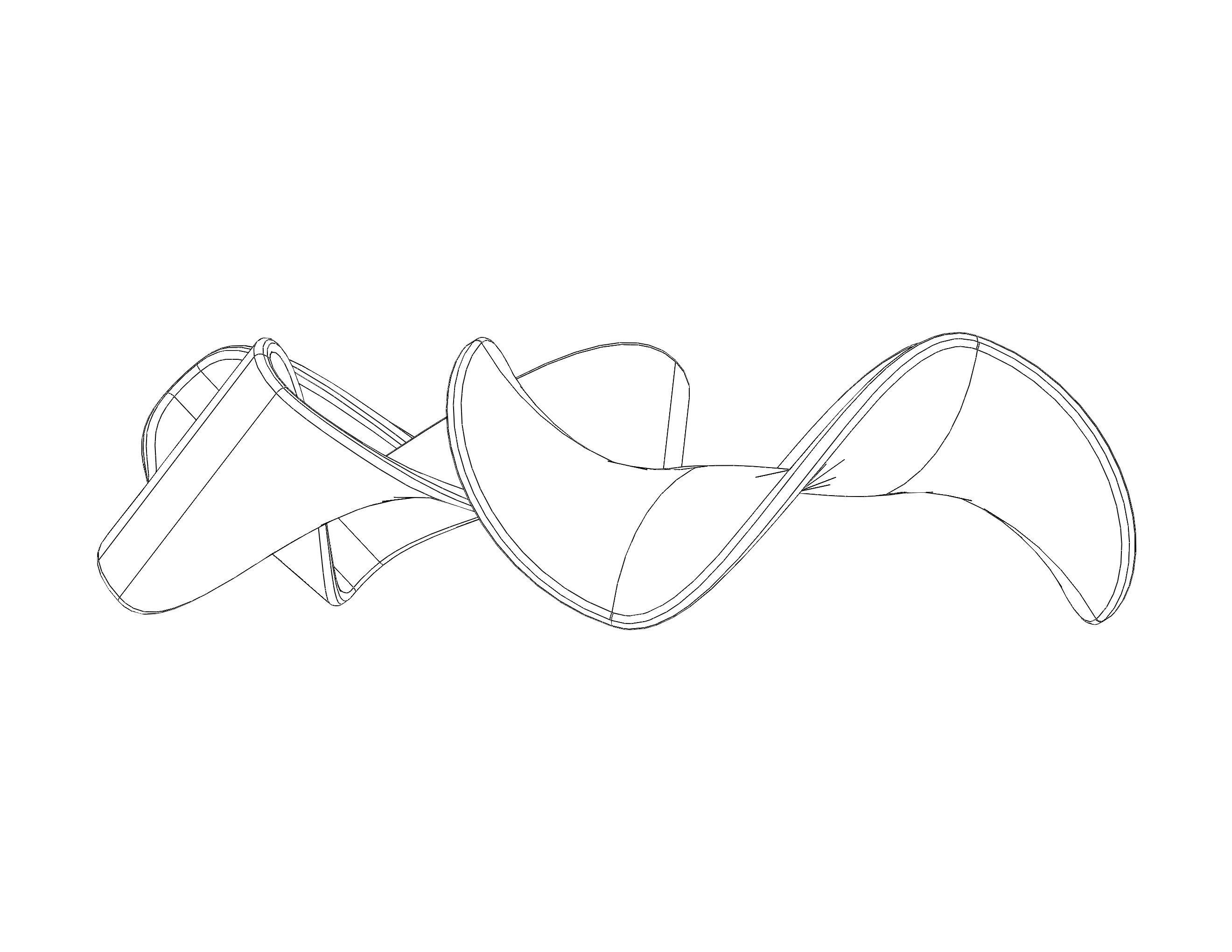 Moebius Shape Geometric Art 3D print model_30