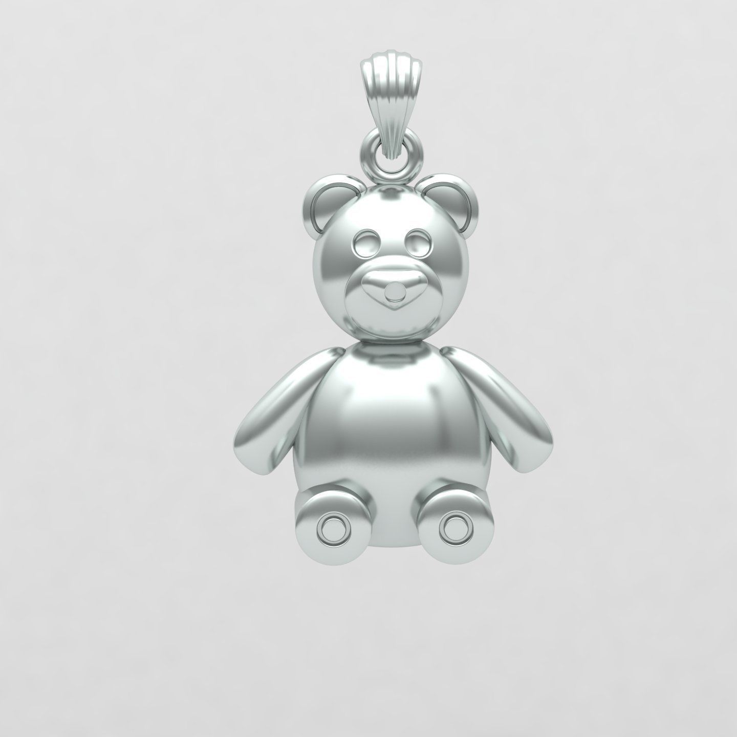 Teddy pendant 03  3D print model_7