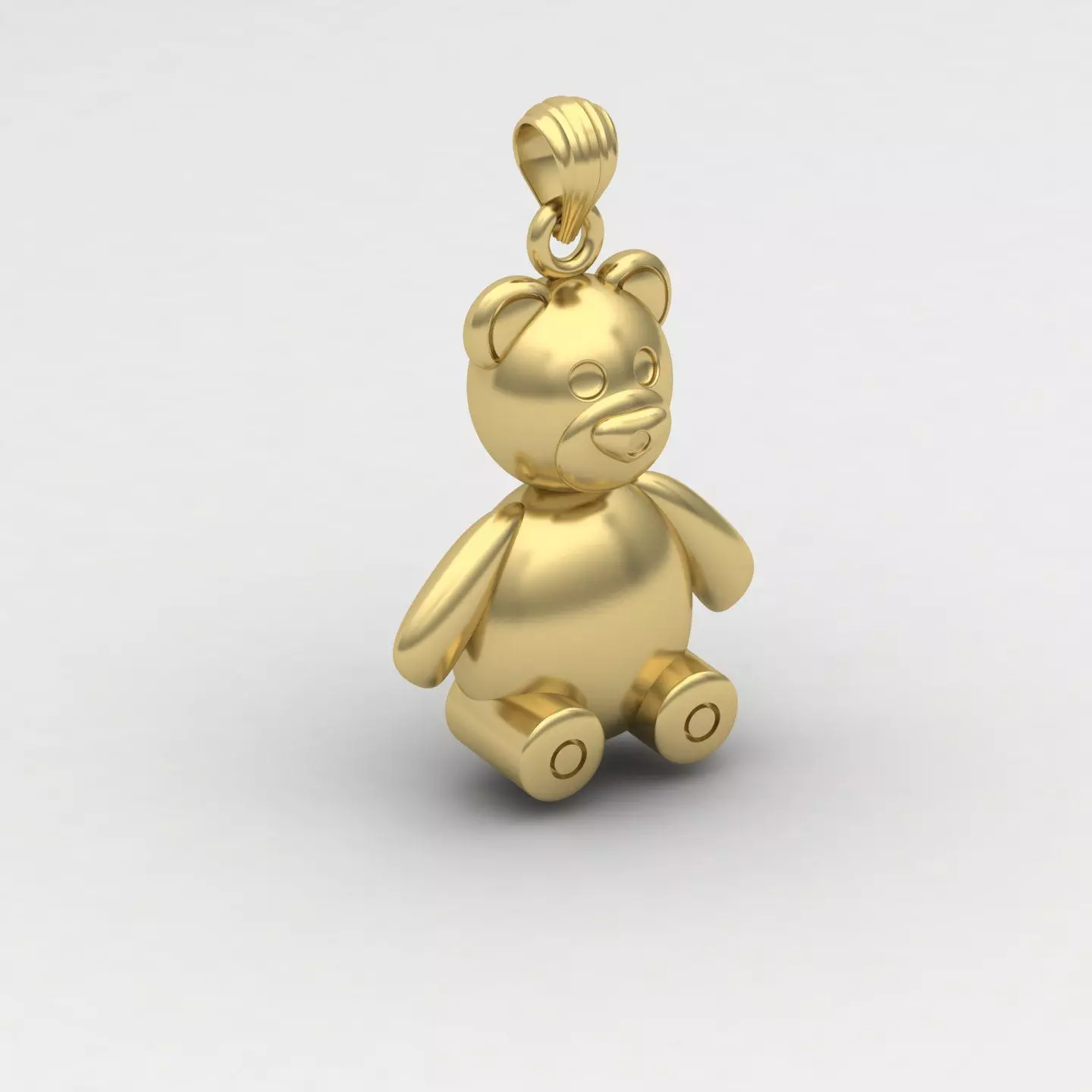 Teddy pendant 03  3D print model_0