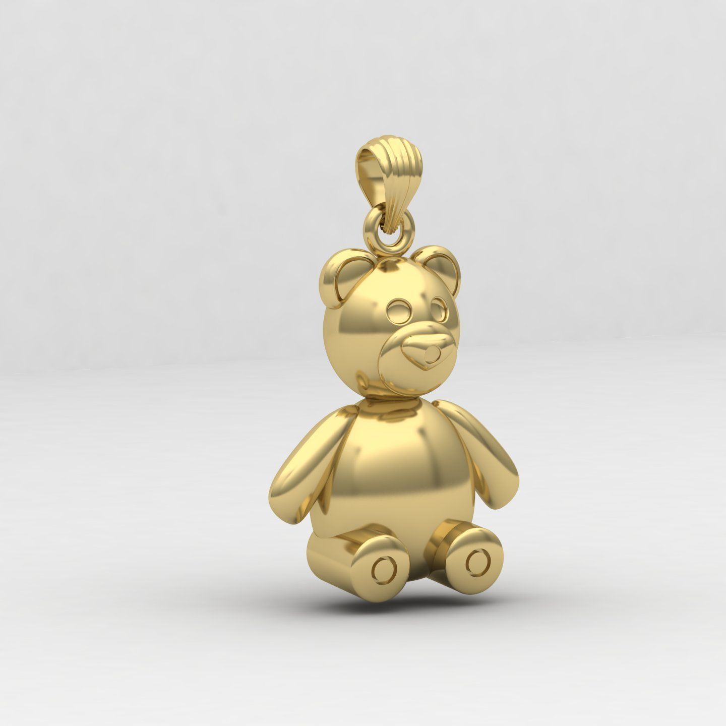 Teddy pendant 03  3D print model_2