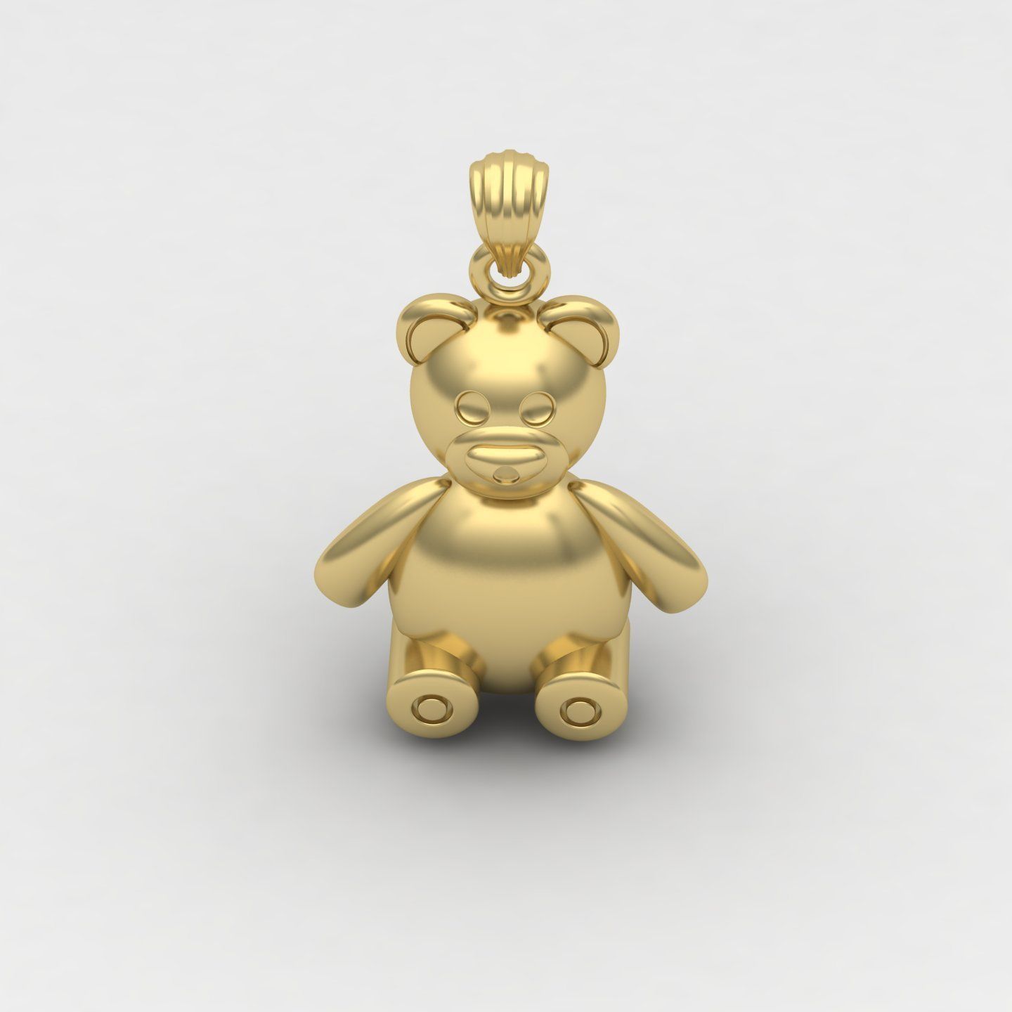 Teddy pendant 03  3D print model_6