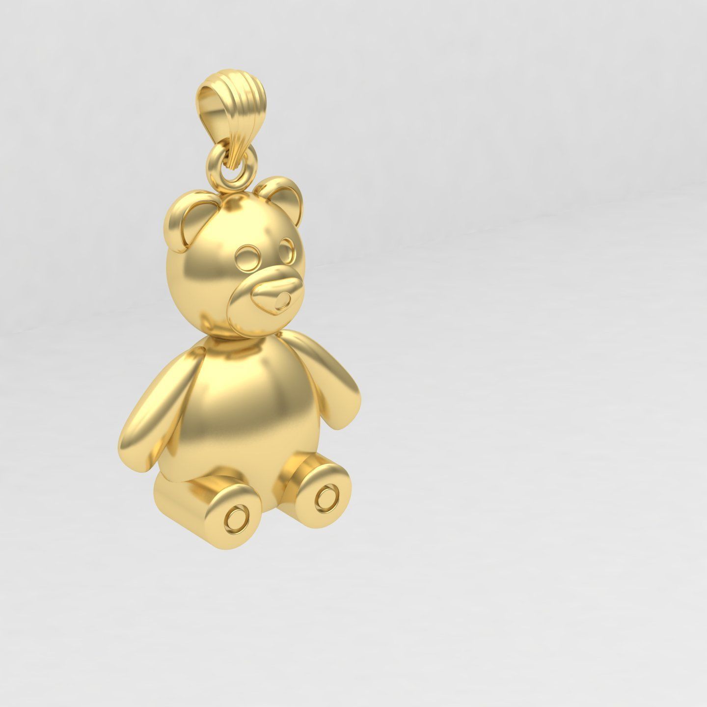 Teddy pendant 03  3D print model_4