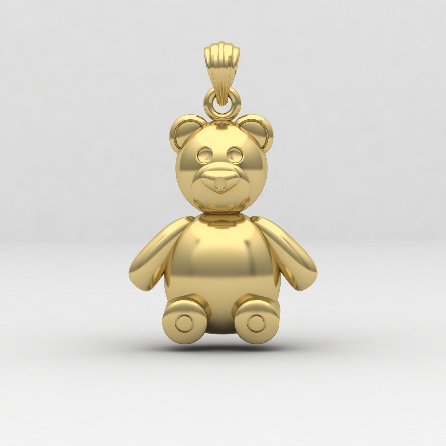 Teddy pendant 03  3D print model_11