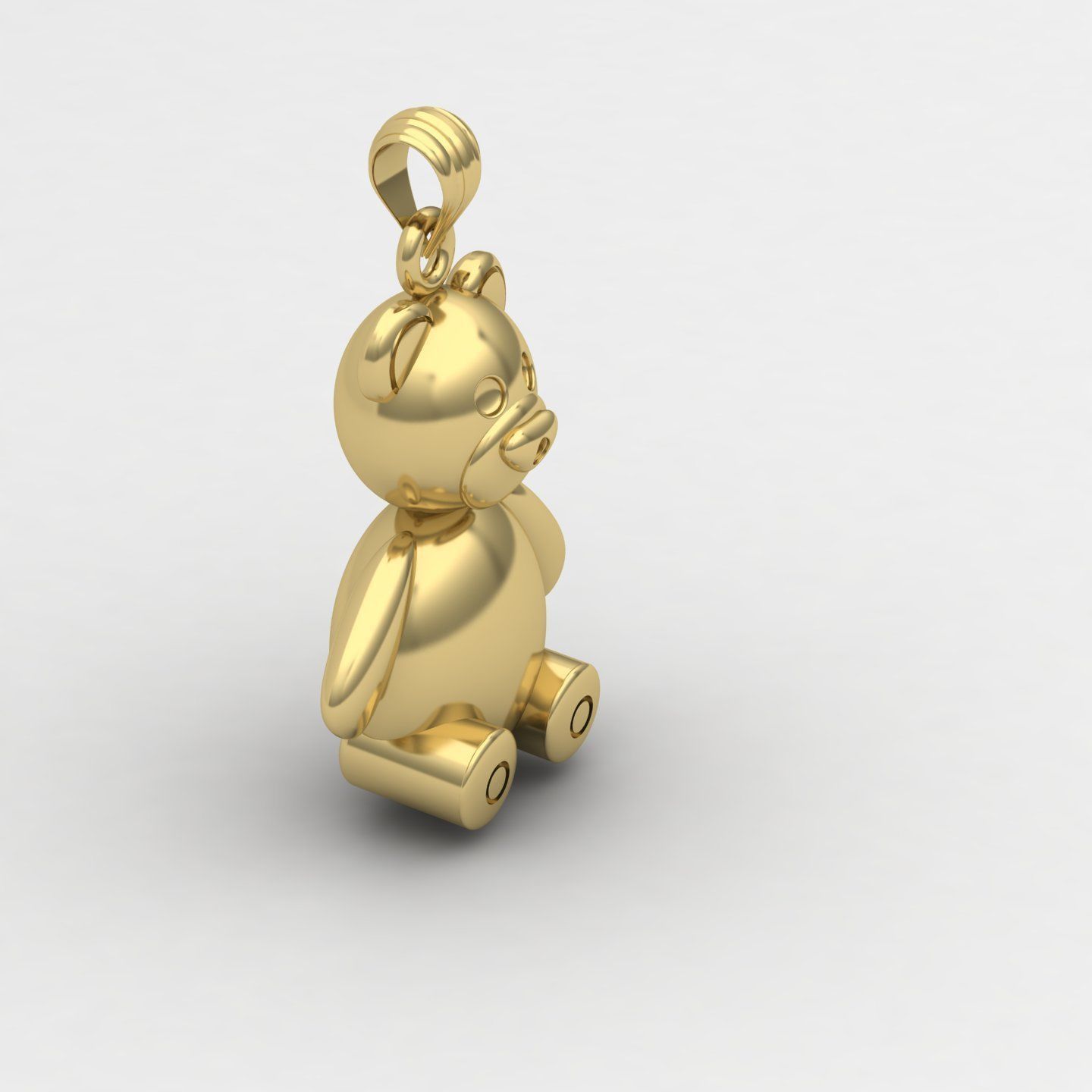Teddy pendant 03  3D print model_10