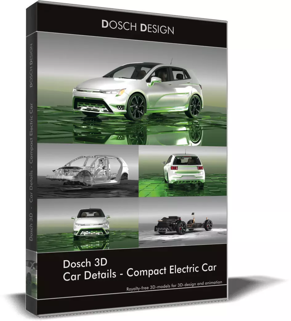 DOSCH 3D - CAR DETAILS - COMPACT ELECTRIC CAR 3D model_0