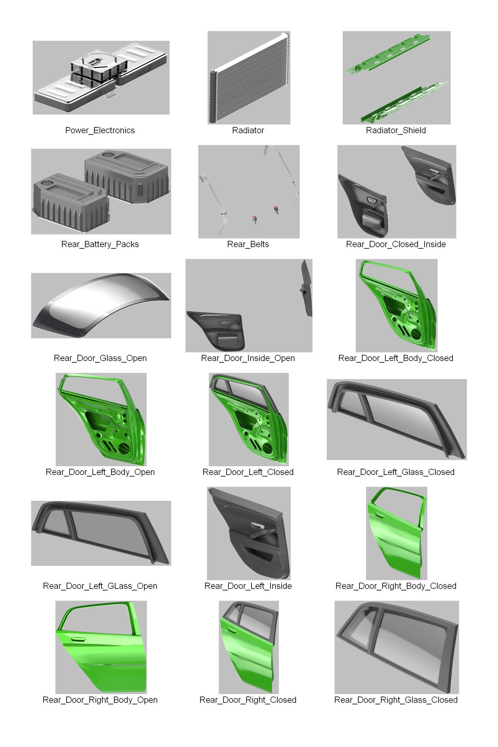 DOSCH 3D - CAR DETAILS - COMPACT ELECTRIC CAR 3D model_4