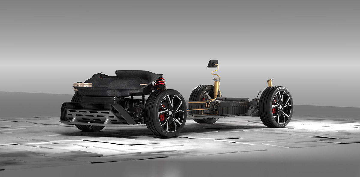 DOSCH 3D - CAR DETAILS - COMPACT ELECTRIC CAR 3D model_12