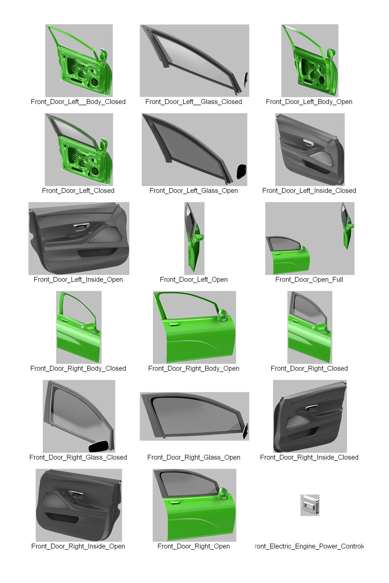 DOSCH 3D - CAR DETAILS - COMPACT ELECTRIC CAR 3D model_2