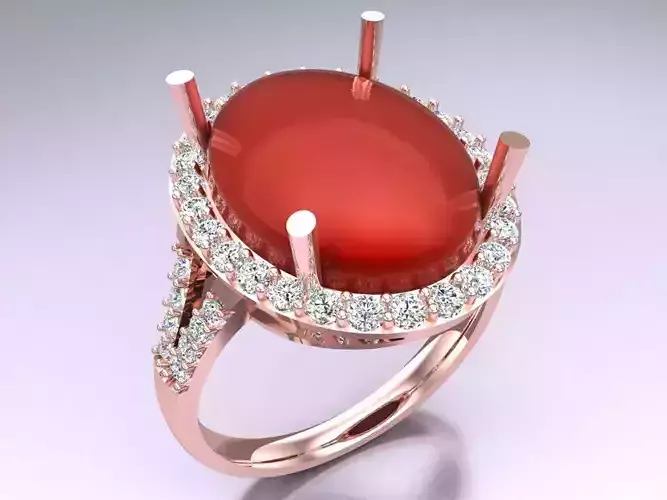 Oval stone ring - Womens  Rings - N110207