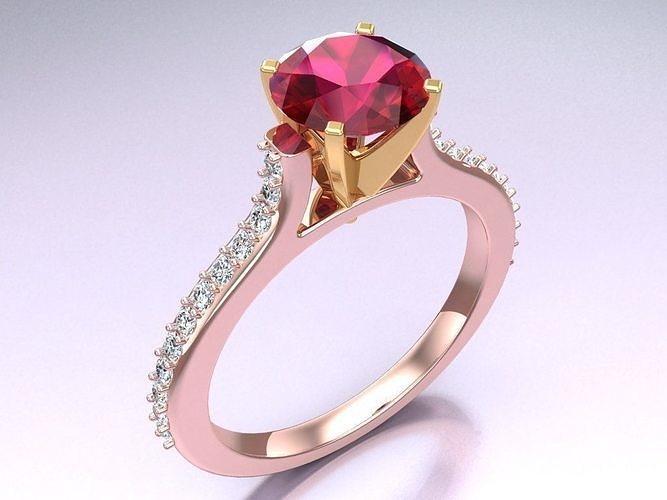 Diamond Ring - Womens Rings - N110231 3D print model