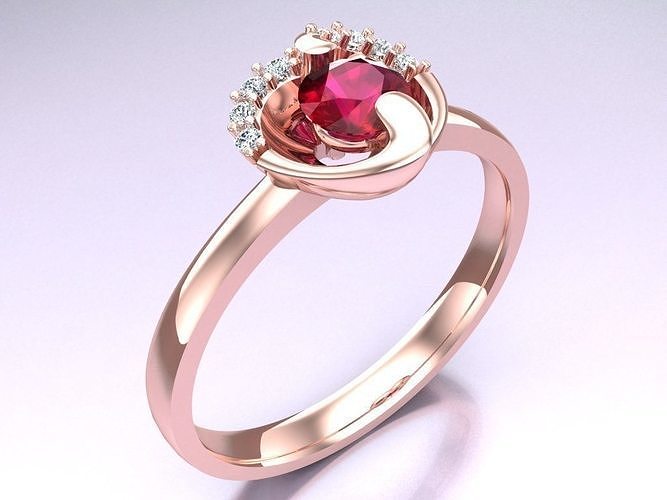Diamond Ring - Womens Rings - N110310 3D print model
