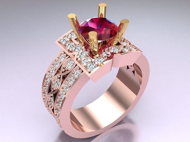 Diamond Ring - Womens Rings - N110313 3D print model