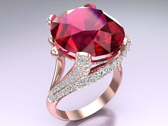 Diamond Ring - Womens Rings - N110333 3D print model