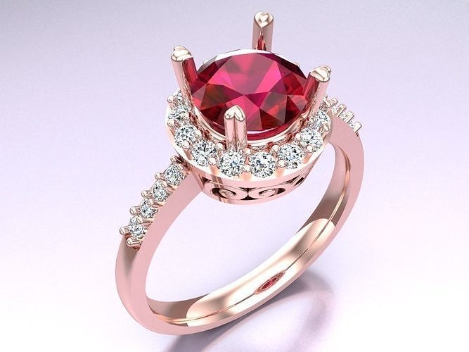 Diamond Ring - Womens Rings - N110349 3D print model