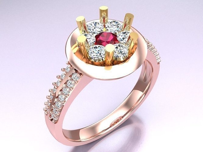 Diamond Ring - Womens Rings - N110352 3D print model