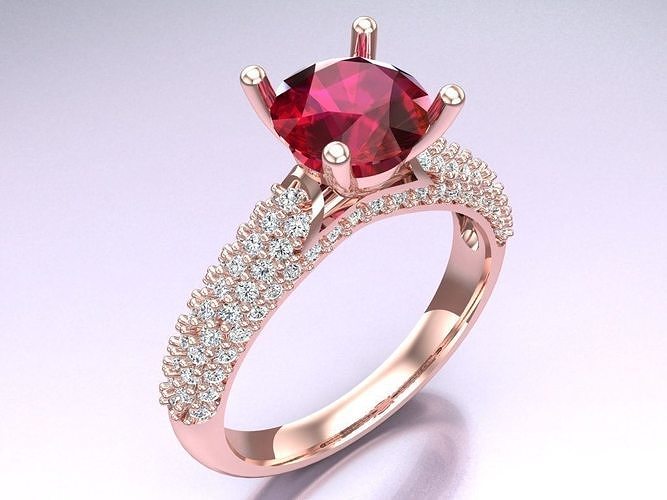 Diamond Ring - Womens Rings - N110402 3D print model