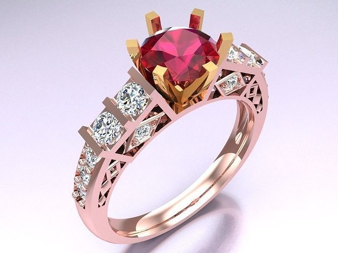 Diamond Ring - Womens Rings - N110406 3D print model