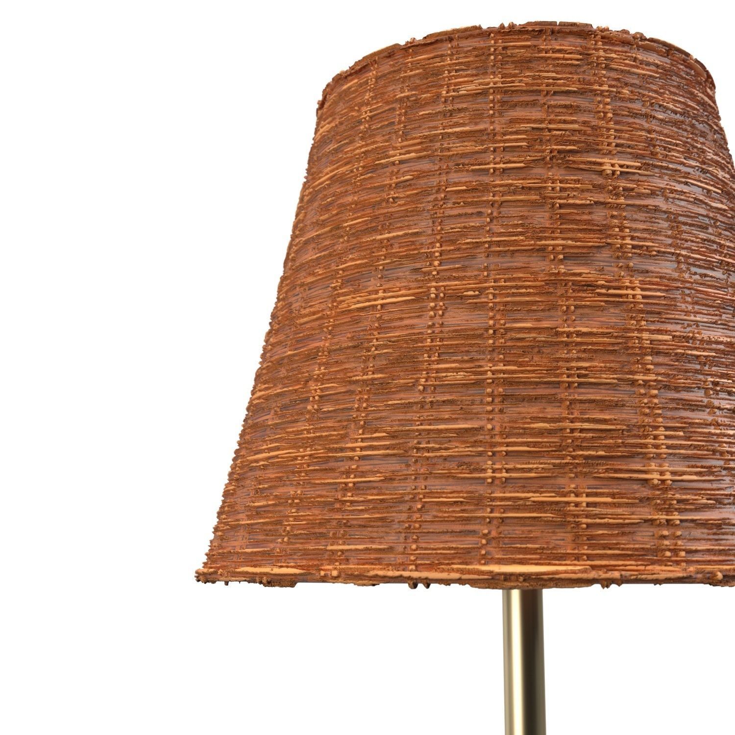 Metal Buffet Rattan Shade Lamp 3D model_3