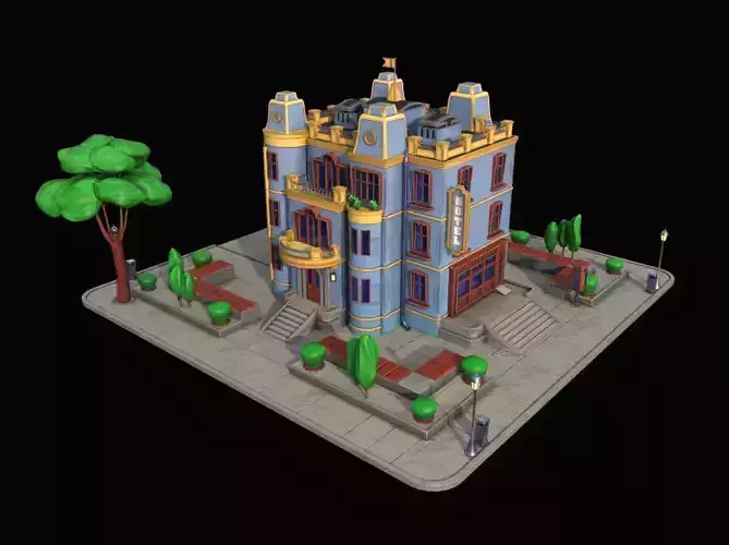 Model STYLIZED BUILDING Hotel - 1 3D model Model STYLIZED BUILDING Hotel - 1 3D model