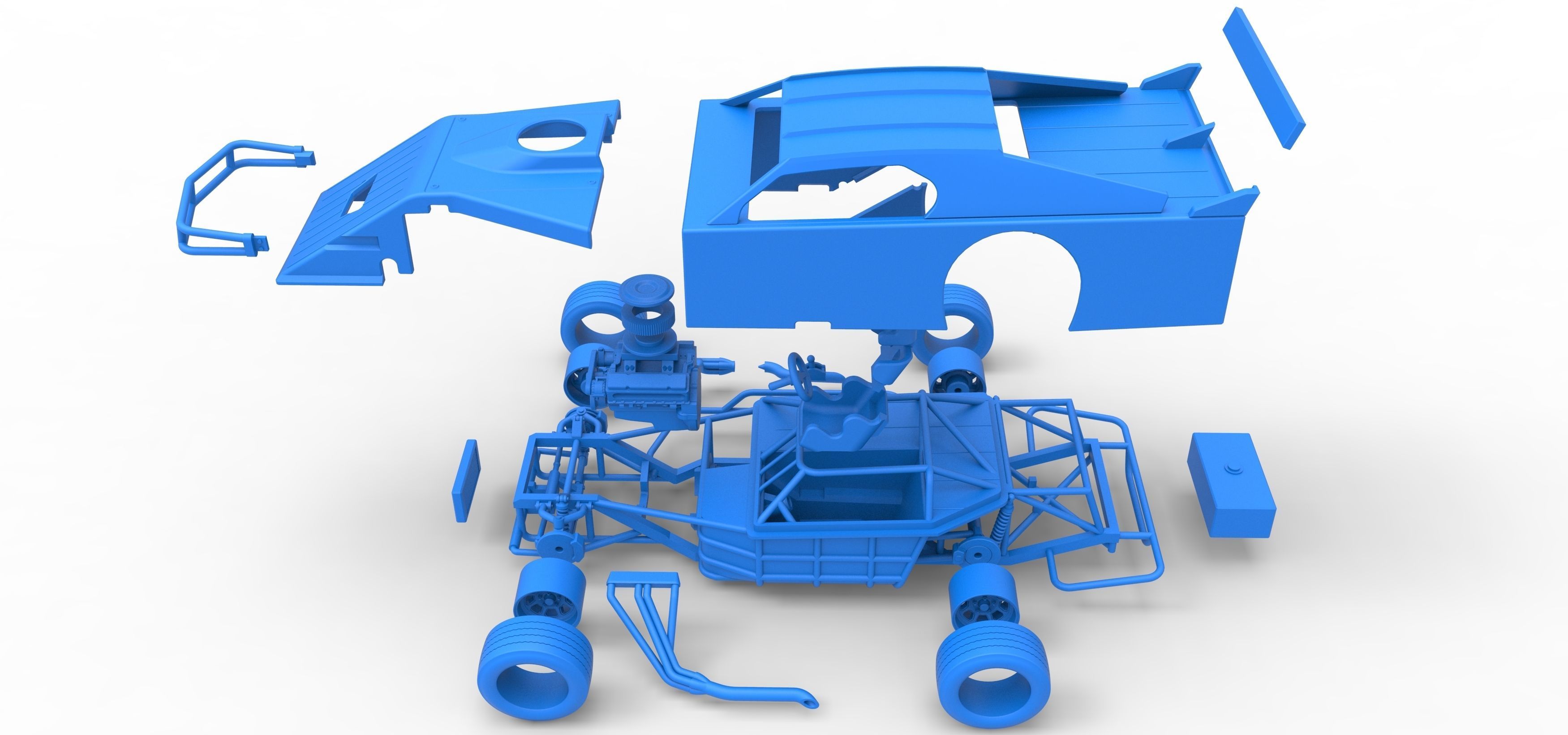 Asphalt Modified stock car Version 3 Scale 1 to 25 3D print model_60