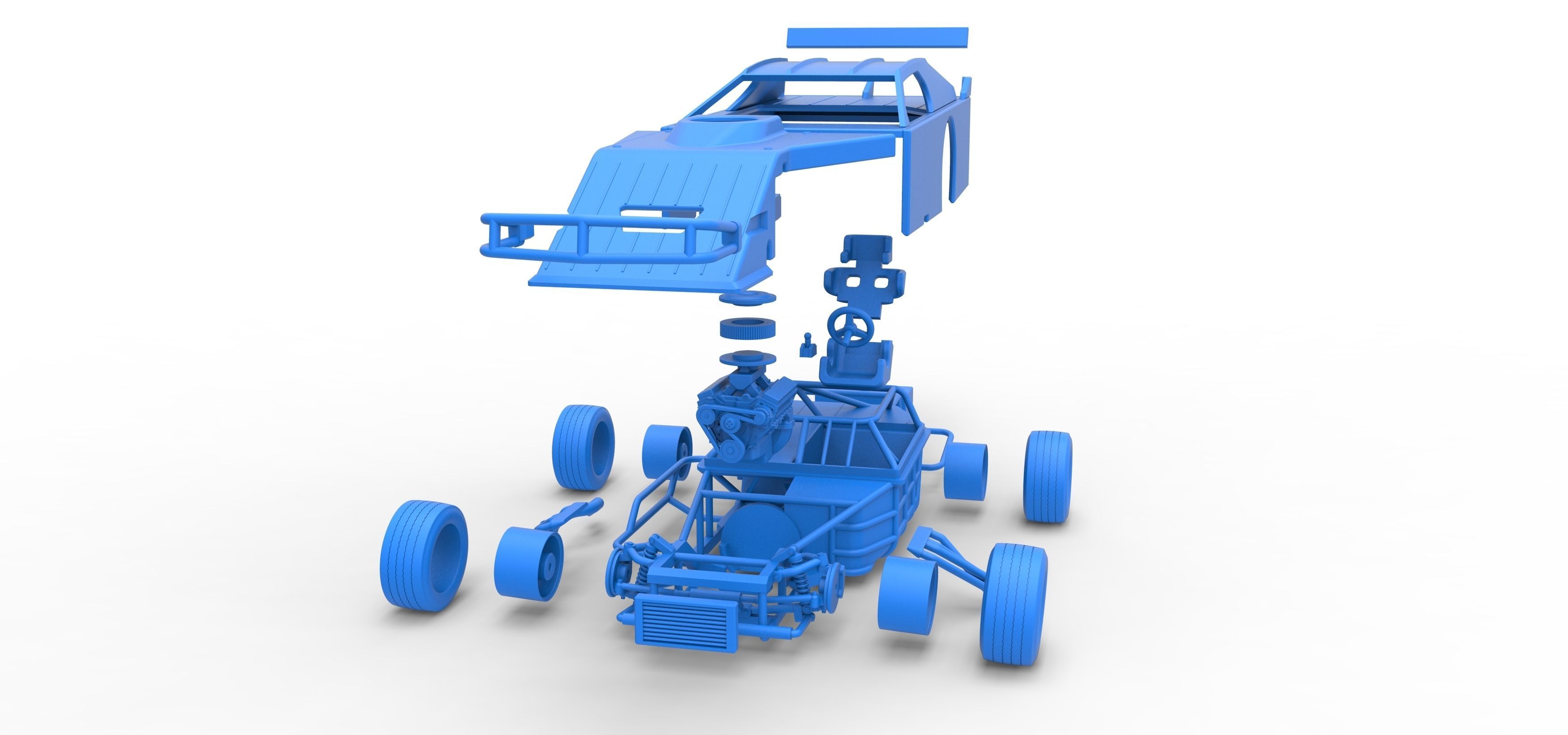 Asphalt Modified stock car Version 3 Scale 1 to 25 3D print model_58