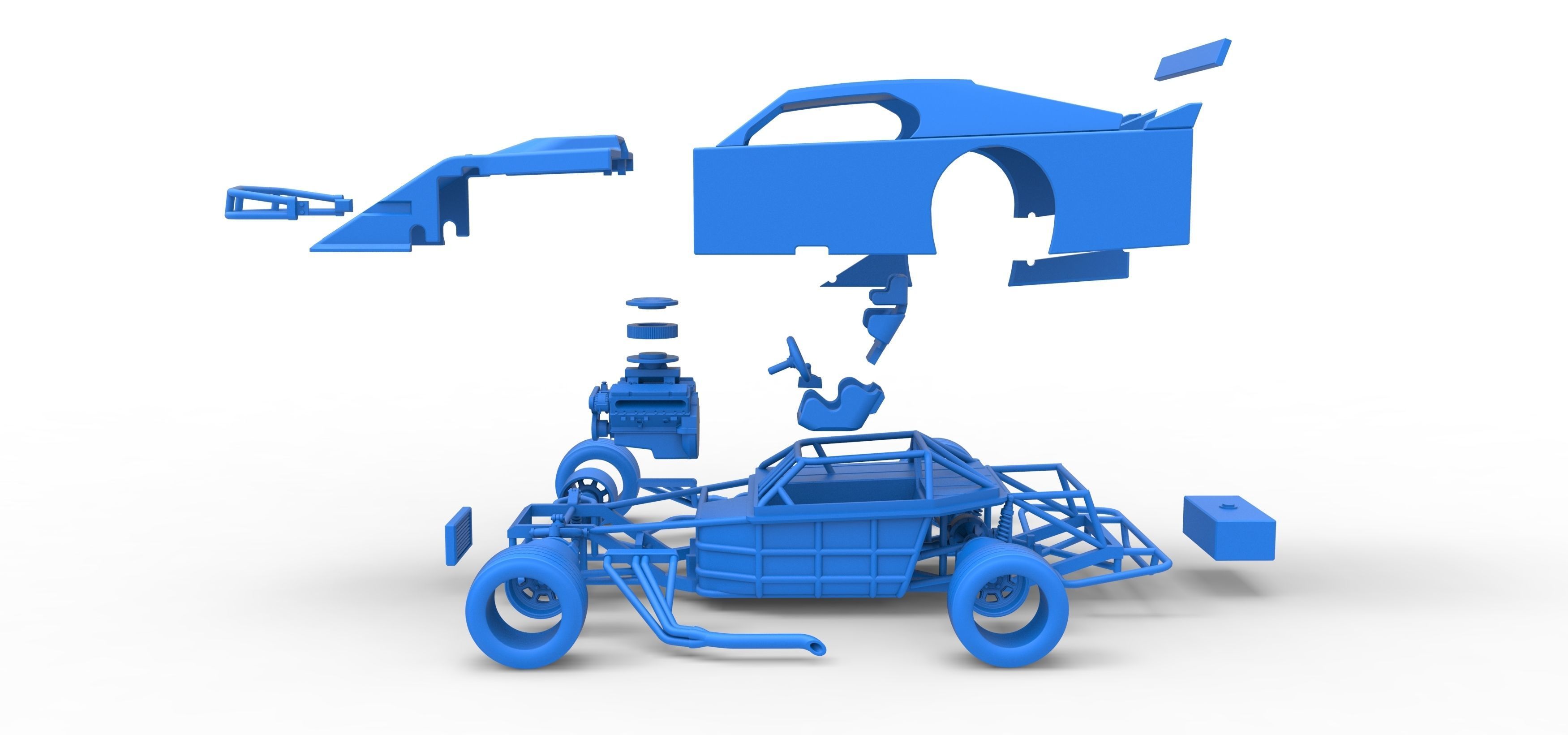 Asphalt Modified stock car Version 3 Scale 1 to 25 3D print model_59