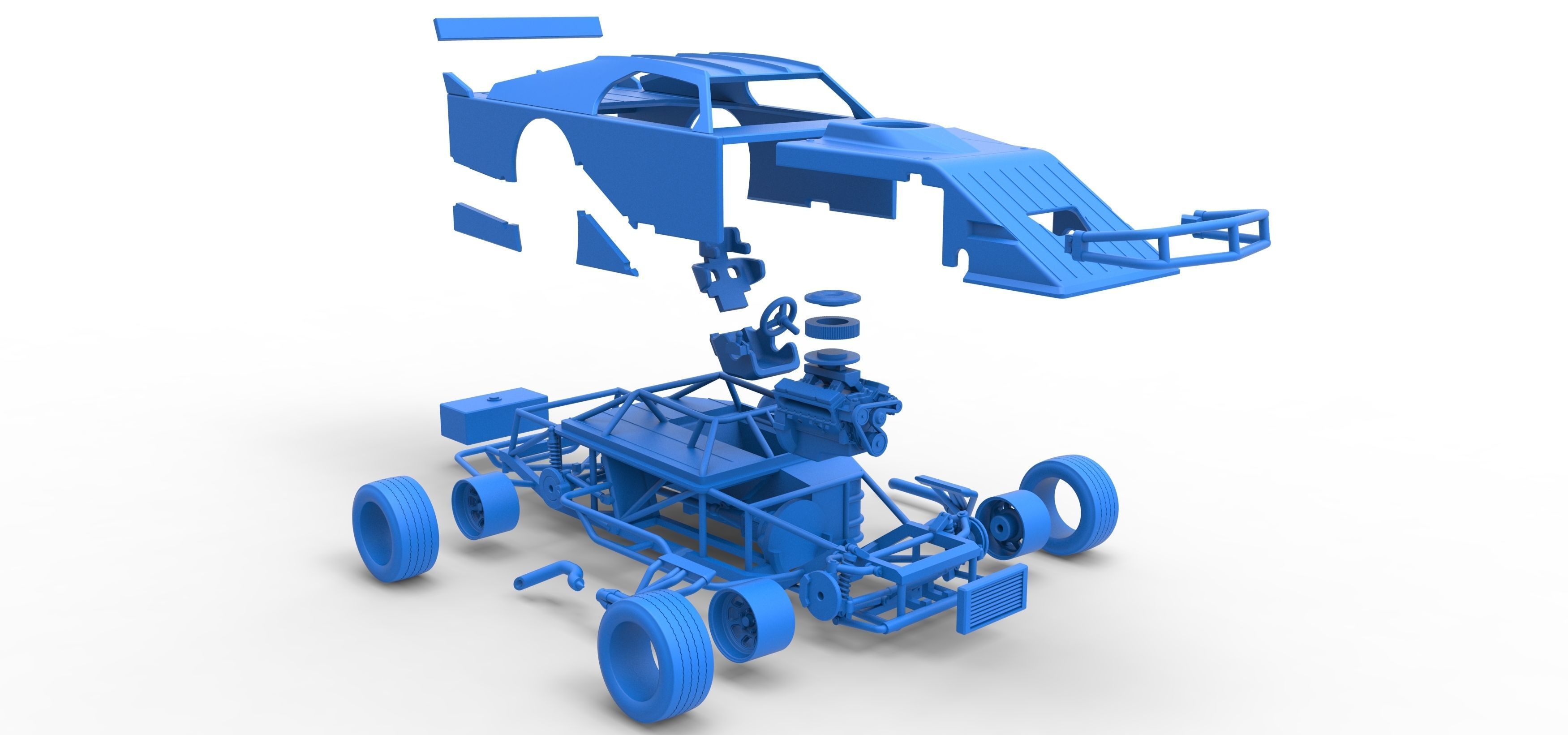 Asphalt Modified stock car Version 3 Scale 1 to 25 3D print model_65